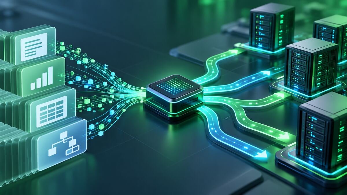 Compact AI processor routing data through a fast network of structured decision paths